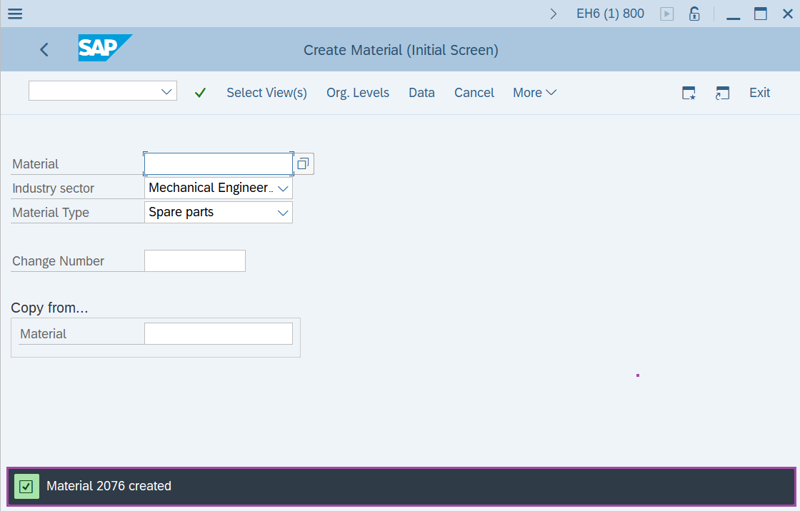 Create Material Master