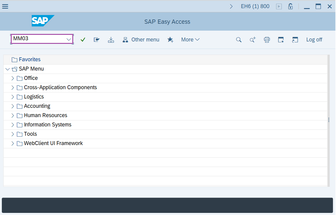 Display Material Master