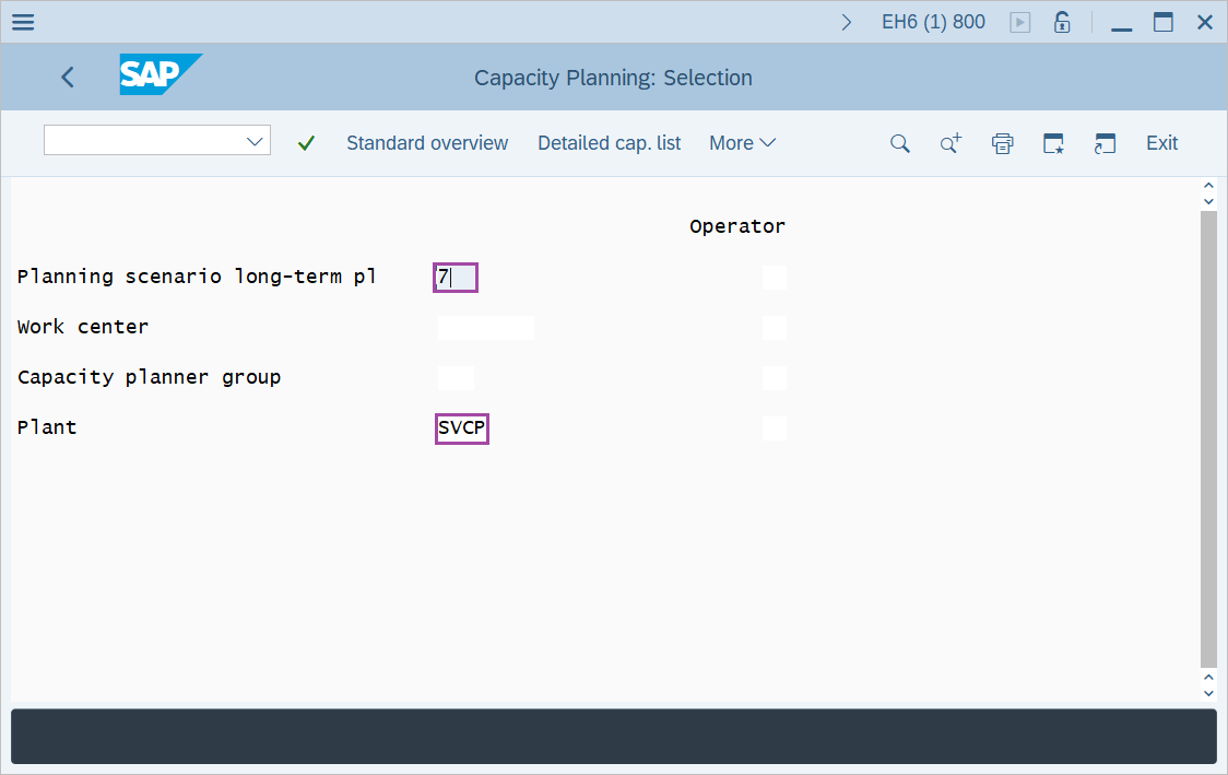 How to Check Capacity situation