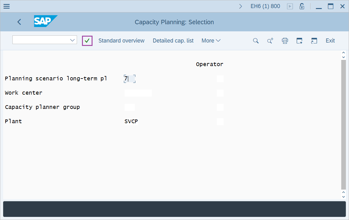 How to Check Capacity situation