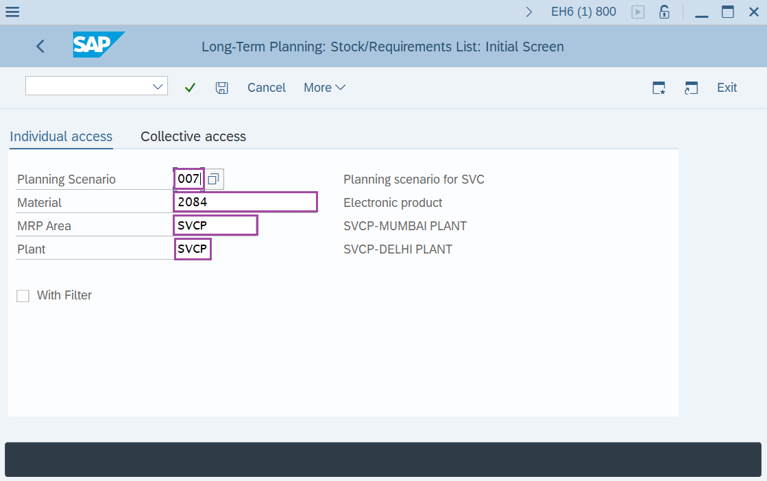 How to Check Stock/requirement list