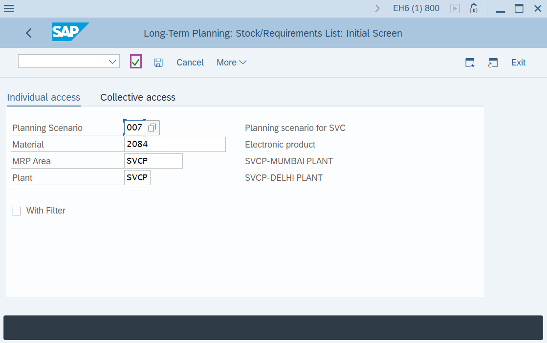 How to Check Stock/requirement list