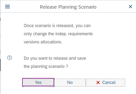 How to Create Planning Scenario