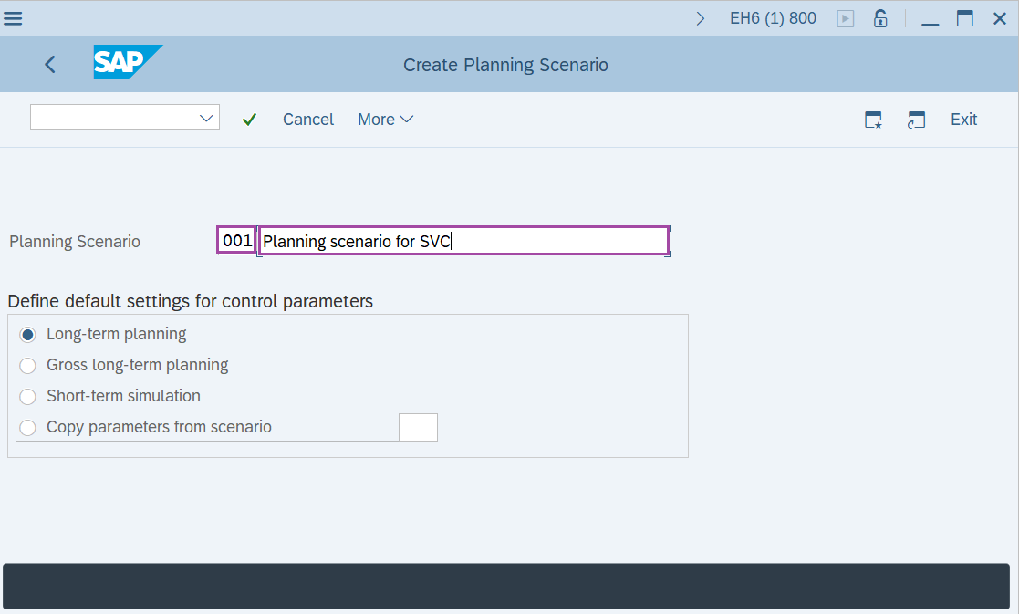 How to Create Planning Scenario