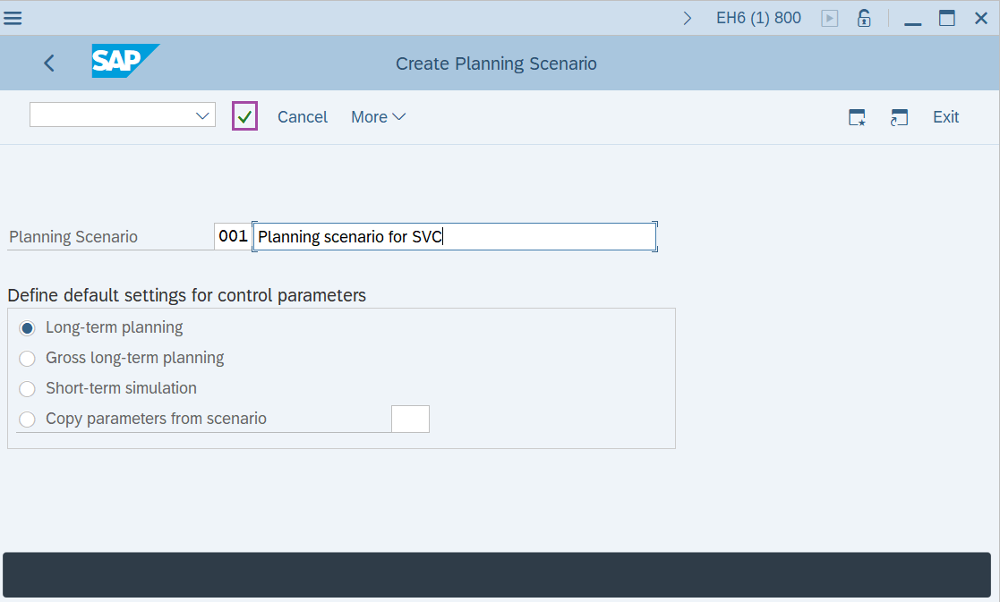 How to Create Planning Scenario