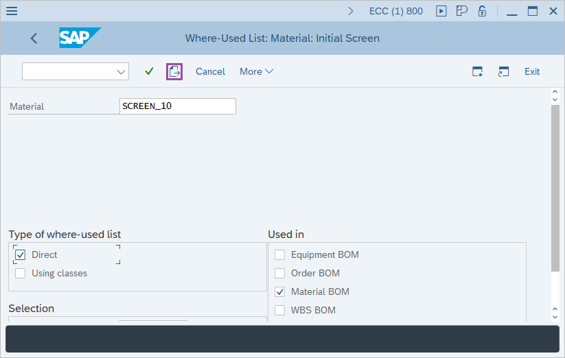 How to Display where-used list 