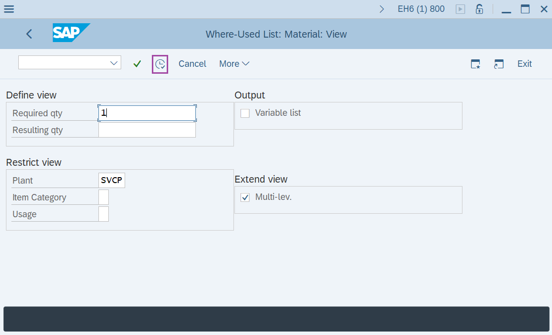 How to Display where-used list 