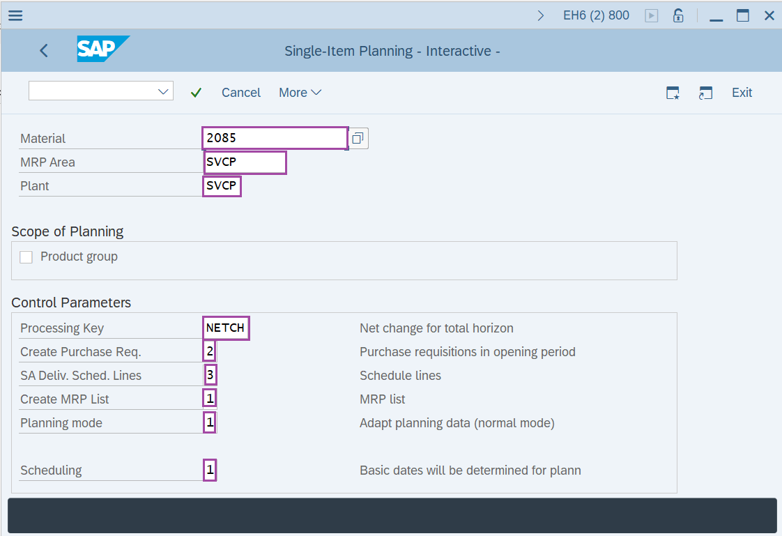 How to run Master Production schedule (MPS)
