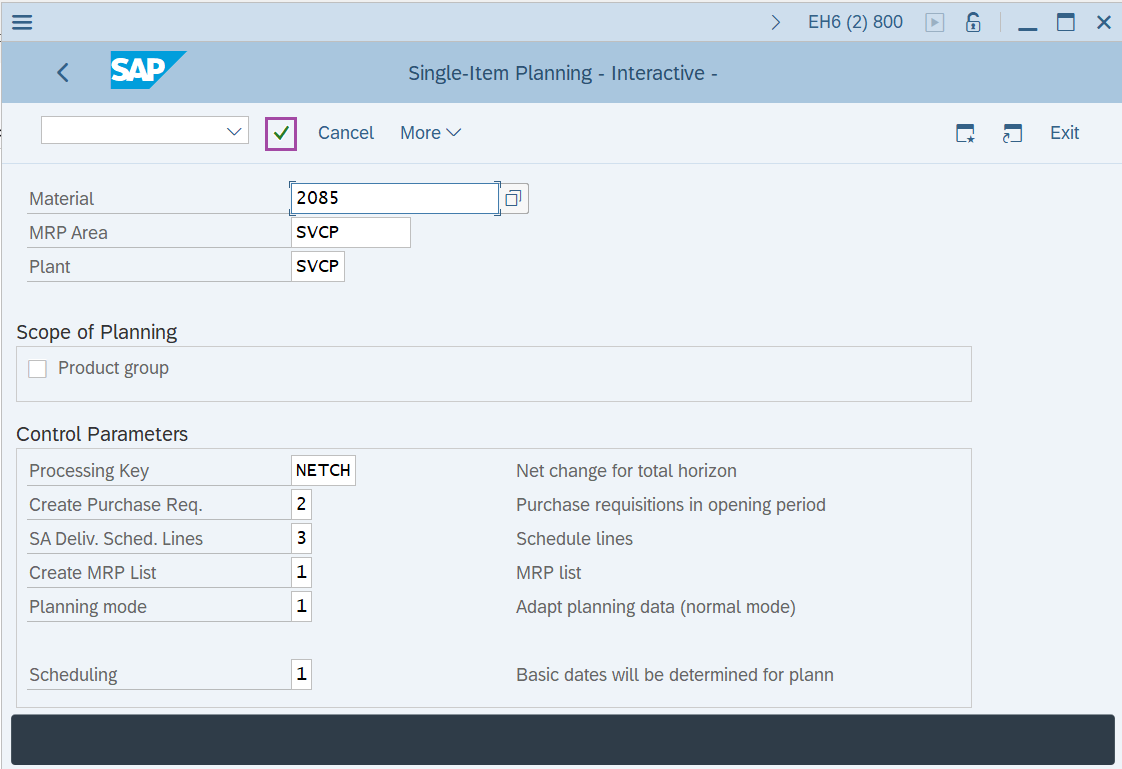 How to run Master Production schedule (MPS)