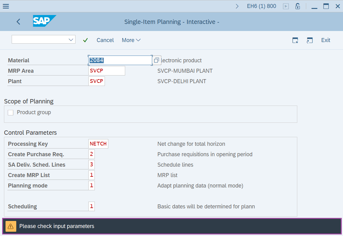 How to run Master Production schedule (MPS)
