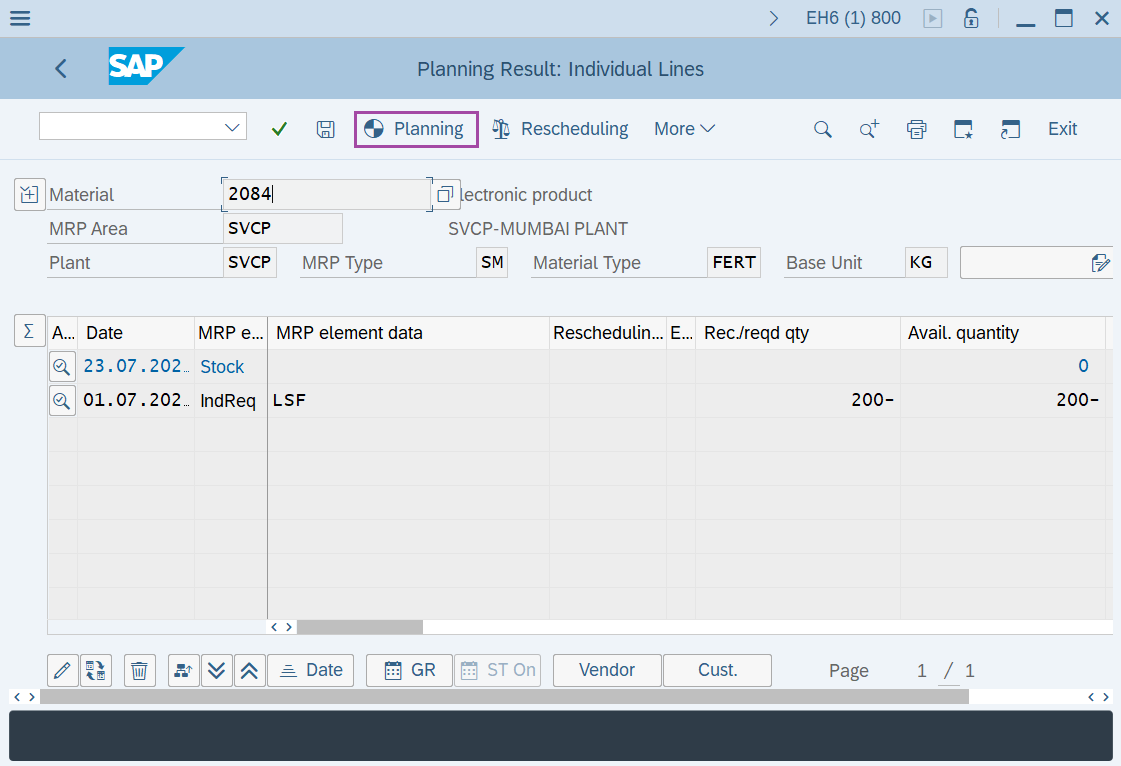 How to run Master Production schedule (MPS)