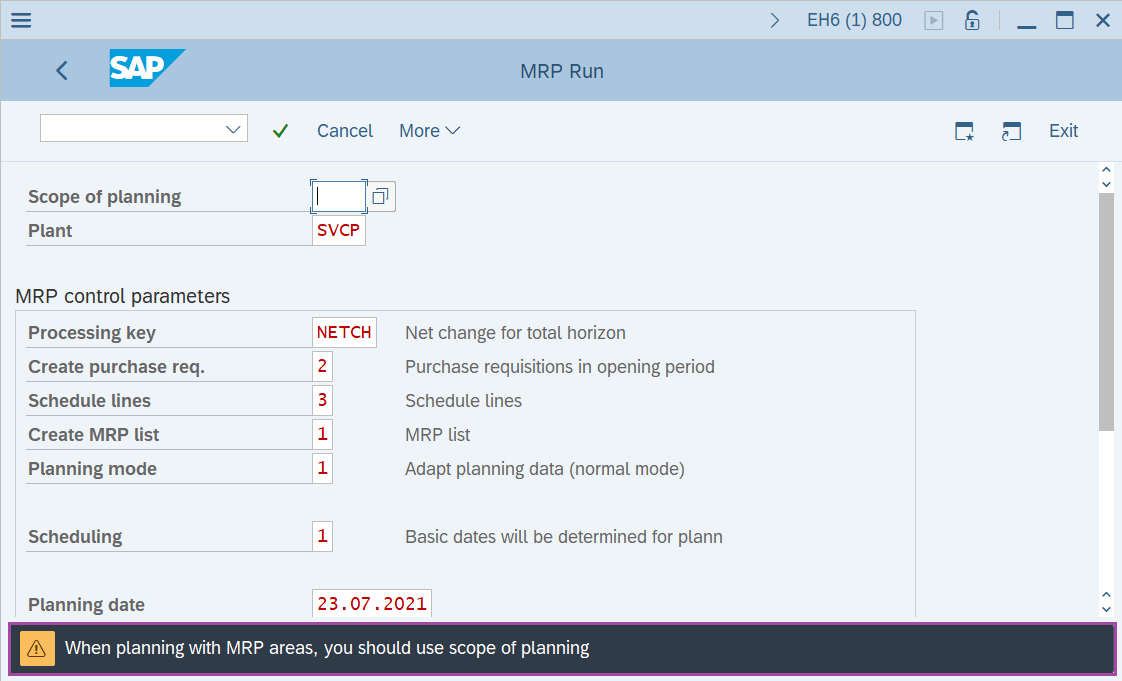 How to run MRP for all Products