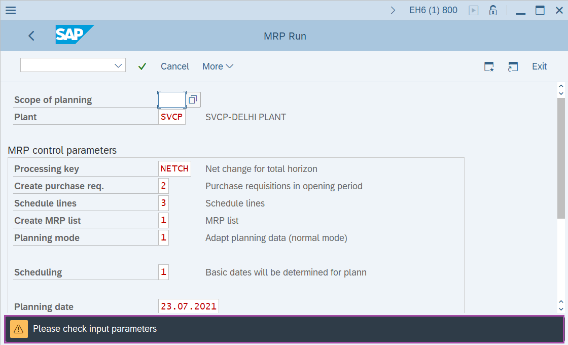 How to run MRP for all Products