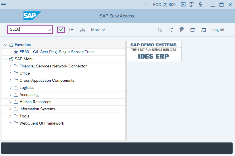 SAP PP Common Tables