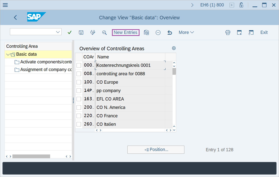 Maintain controlling area