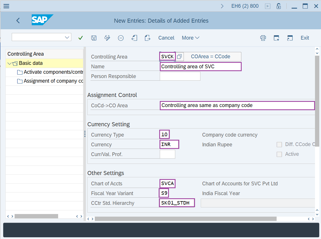Maintain controlling area