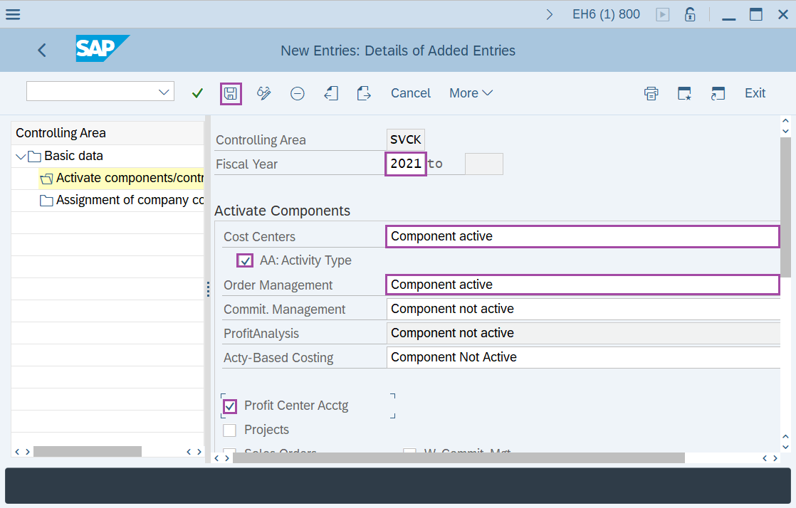Maintain controlling area