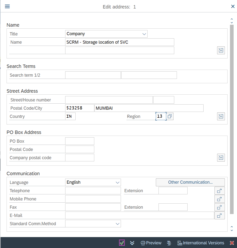Maintain storage location