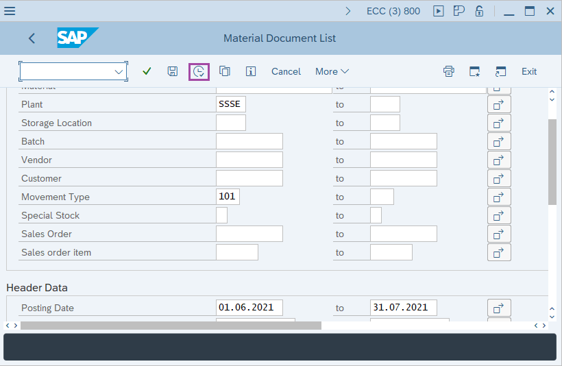Material Document List