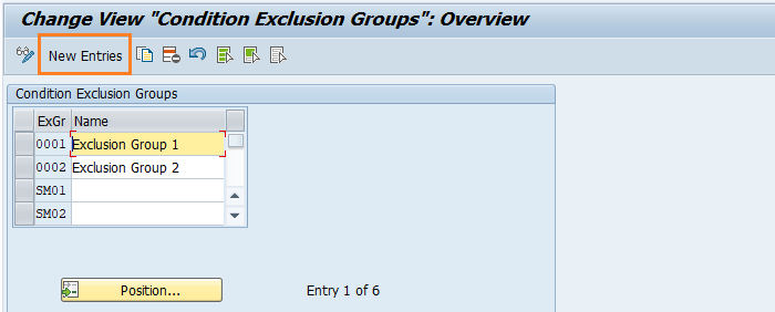 Condition Exclusion Group