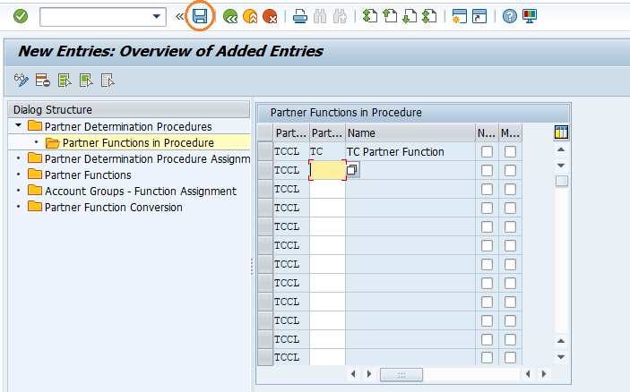 Setup partner determination procedure