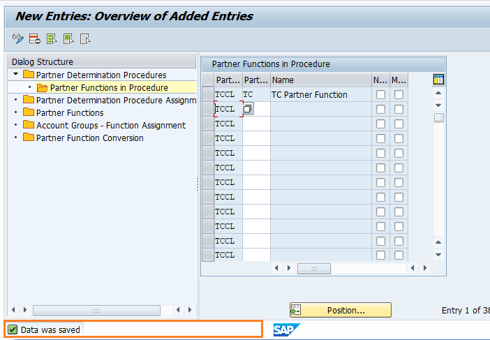 Setup partner determination procedure