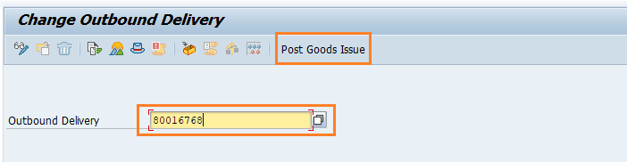 Post Goods Issue