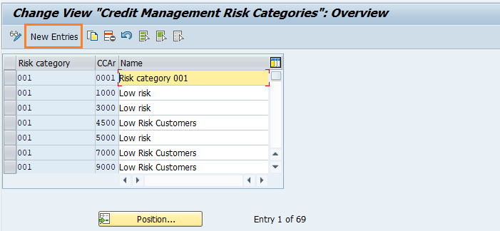 Define risk categories