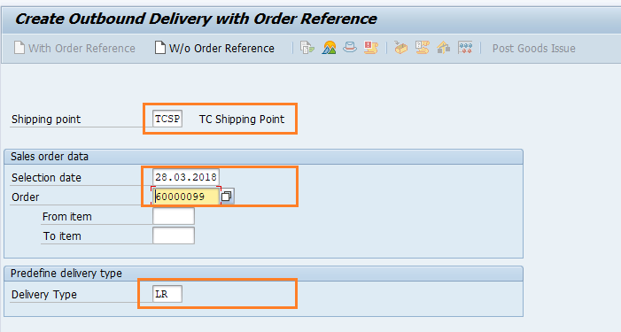 Create Return Delivery Document
