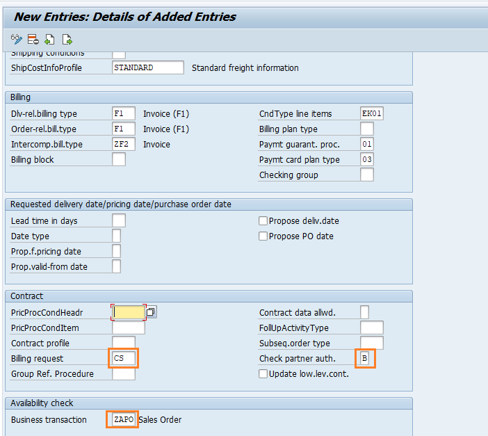 Create Sales Document Type