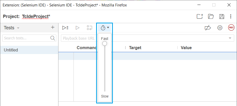 Selenium IDE Features Or Interface