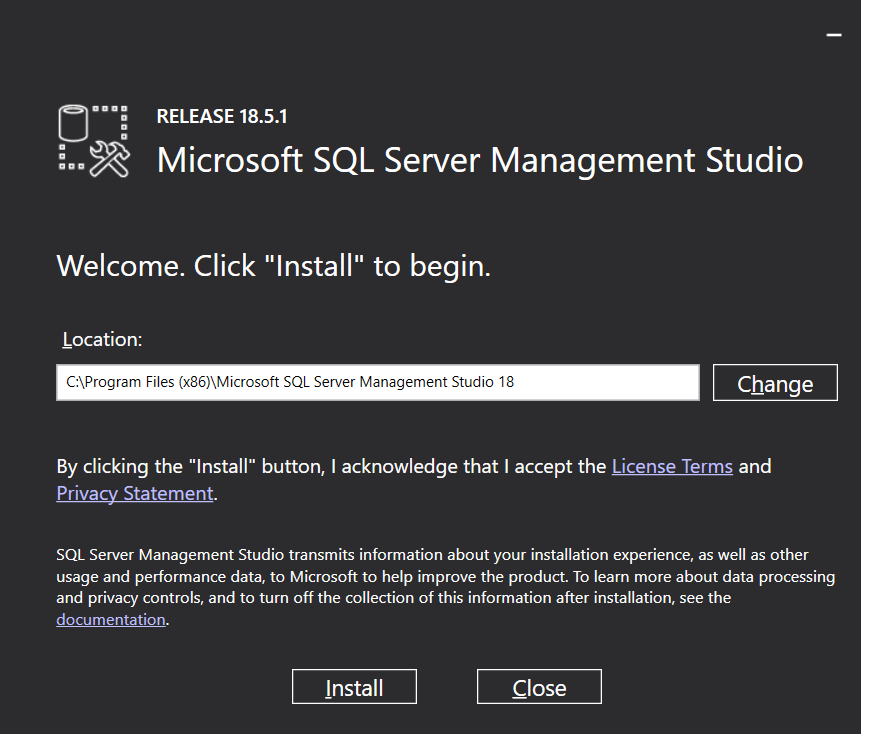 Install SQL Server