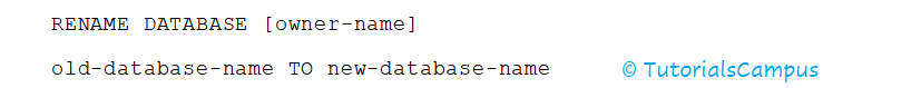 Rename Database