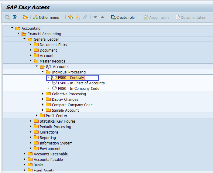 Modify General Ledger Account