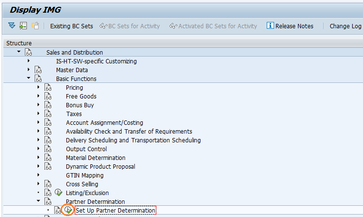 Setup partner determination procedure